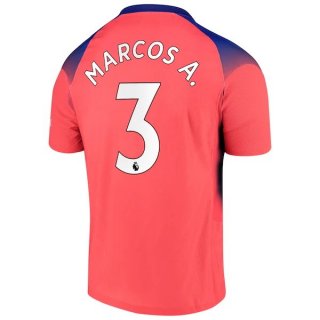 Maillot Chelsea NO.3 Marcos A. Third 2020 2021 Orange Pas Cher Maillot Chelsea NO.3 Marcos A. Third 2020 2021 Orange Pas Cher