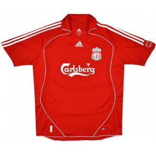 Maillot Liverpool Domicile Retro 2006 2007 Rouge Pas Cher