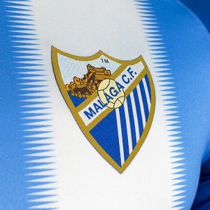 Maillot Málaga Domicile 2018 2019 Bleu Blanc Pas Cher