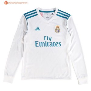 Maillot Real Madrid Domicile ML Enfant 2017 2018 Pas Cher