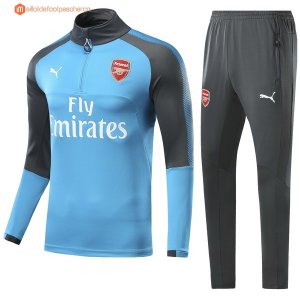 Survetement Arsenal 2017 2018 Bleu Gris Pas Cher