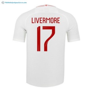 Maillot Angleterre Domicile Livermore 2018 Blanc Pas Cher