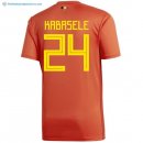 Maillot Belgica Domicile Kabasele 2018 Rouge Pas Cher