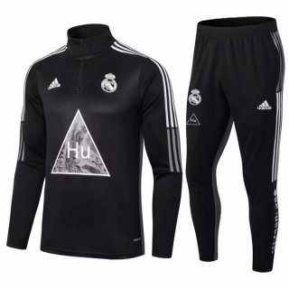 Survetement Real Madrid 2020 2021 Noir Gris Pas Cher