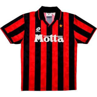 Thailande Maillot AC Milan Domicile Retro 1993 1994 Noir Rouge Pas Cher Thailande Maillot AC Milan Domicile Retro 1993 1994 Noir Rouge Pas Cher