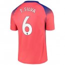 Maillot Chelsea NO.6 T. Silva Third 2020 2021 Orange Pas Cher