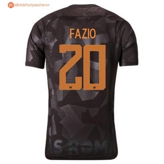 Maillot AS Roma Third Fazio 2017 2018 Pas Cher