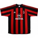 Thailande Maillot AC Milan Domicile Retro 2003 2004 Rouge Pas Cher