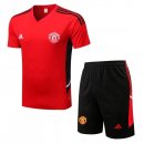 Maillot Entrainement Manchester United Ensemble Complet 2022 2023 Rouge