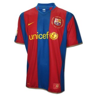 Maillot Barcelona Domicile Retro 2007 2008 Bleu Rouge Pas Cher