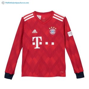 Bayern Munich Domicile ML Enfant 2018 2019 Rouge Pas Cher