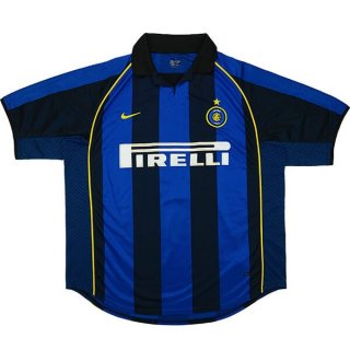 Thailande Maillot Inter Milan Domicile Retro 2001 2002 Bleu