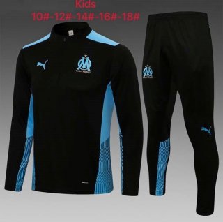 Enfant Training Top Marseille 2022 Noir Bleu Enfant Training Top Marseille 2022 Noir Bleu