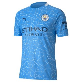 Maillot Manchester City Domicile 2020 2021 Bleu Pas Cher