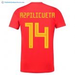 Maillot Espagne Domicile Azpilicueta 2018 Rouge Pas Cher