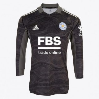 Thailande Maillot Leicester City Gardien ML 2021 2022 Noir Pas Cher