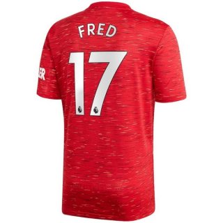 Maillot Manchester United NO.17 Fred Domicile 2020 2021 Rouge Pas Cher Maillot Manchester United NO.17 Fred Domicile 2020 2021 Rouge Pas Cher