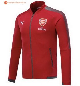 Survetement Arsenal 2017 2018 Rouge Gris Pas Cher