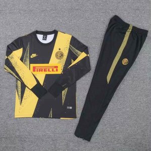 Survetement Inter Milan 2019 2020 Noir Jaune Rouge Pas Cher