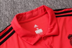 Polo Ensemble Complet Real Madrid 2018 2019 Rouge Noir Pas Cher