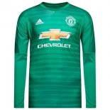 Maillot Manchester United Manga Larga Gardien 2018 2019 Vert Pas Cher