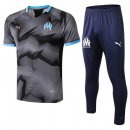 Entrainement Marseille Ensemble Complet 2018 2019 Gris Marine Pas Cher