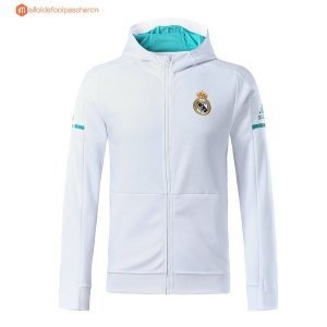 Sweat Shirt Capuche Real Madrid Enfant 2017 2018 Blanc Pas Cher