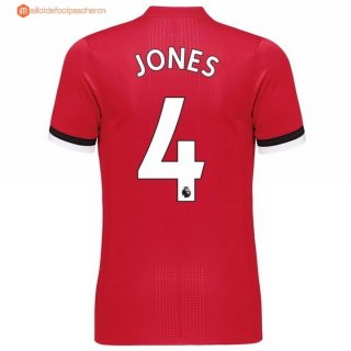 Maillot Manchester United Domicile Jones 2017 2018 Pas Cher