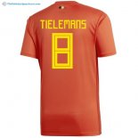 Maillot Belgica Domicile Tielemans 2018 Rouge Pas Cher