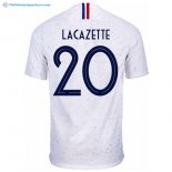 Maillot France Exterieur Lacazette 2018 Blanc Pas Cher