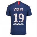 Maillot Paris Saint Germain NO.19 Sarabia Domicile 2019 2020 Bleu Pas Cher