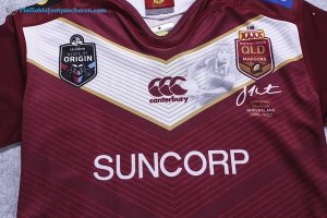 Maillot Rugby QLD Maroons 2017 2018 Rouge Pas Cher
