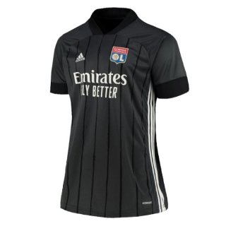 Maillot Lyon Exterieur Femme 2020 2021 Noir Pas Cher