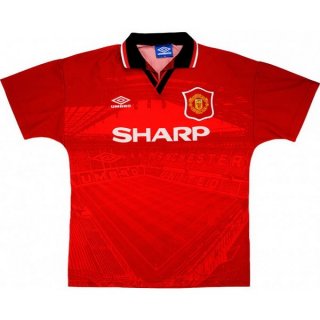 Maillot Manchester United Domicile Retro 1994 1996 Rouge Pas Cher