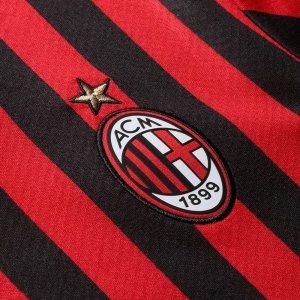 Maillot AC Milan Domicile Femme 2019 2020 Rouge Noir Pas Cher