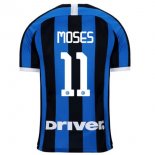 Maillot Inter Milan NO.11 Moses Domicile 2019 2020 Bleu