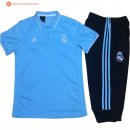 Polo Real Madrid Ensemble Complet 2017 2018 Bleu Pas Cher