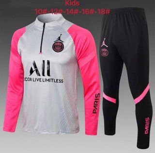 Enfant Survetement Paris Saint Germain 2022 Gris Rose Enfant Survetement Paris Saint Germain 2022 Gris Rose