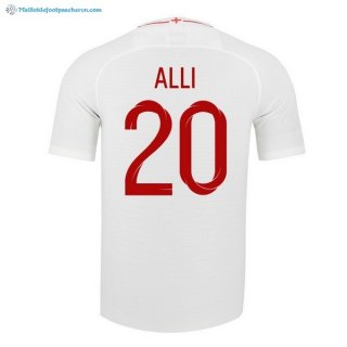 Maillot Angleterre Domicile Alli 2018 Blanc Pas Cher