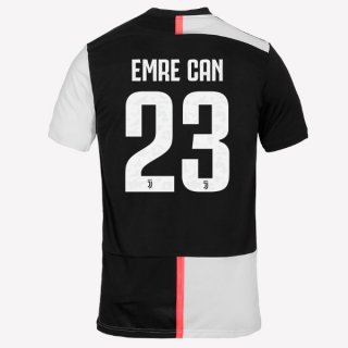 Maillot Juventus NO.23 Emre Can Domicile 2019 2020 Blanc Noir Pas Cher Maillot Juventus NO.23 Emre Can Domicile 2019 2020 Blanc Noir Pas Cher