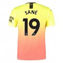 Maillot Manchester City NO.19 Sane Third 2019 2020 Orange Pas Cher