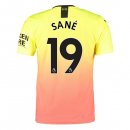 Maillot Manchester City NO.19 Sane Third 2019 2020 Orange Pas Cher