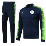 Survetement Manchester City 2018 2019 Bleu Vert Pas Cher