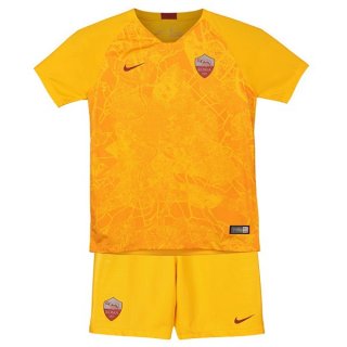 Maillot AS Roma Third Enfant 2018 2019 Jaune Pas Cher