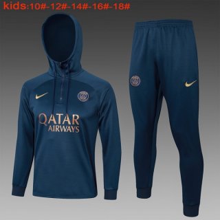 Enfant Sweat Shirt Capuche PSG 2024 Bleu 2 Enfant Sweat Shirt Capuche PSG 2024 Bleu 2