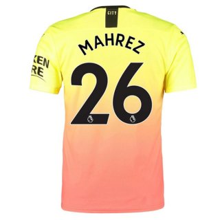 Maillot Manchester City NO.26 Mahrez Third 2019 2020 Orange Pas Cher Maillot Manchester City NO.26 Mahrez Third 2019 2020 Orange Pas Cher