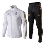 Survetement Enfant Real Madrid 2019 2020 Blanc Jaune Pas Cher