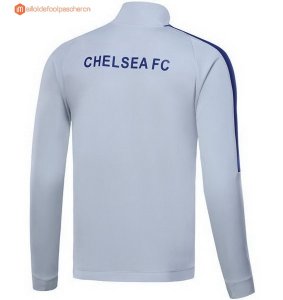 Survetement Chelsea 2017 2018 Gris Clair Bleu Pas Cher