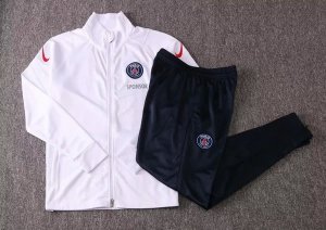 Survetement Paris Saint Germain 2020 2021 Blanc Noir Pas Cher