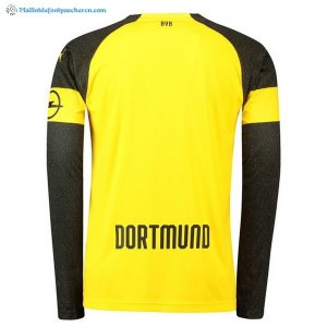 Maillot Borussia Dortmund Domicile ML 2018 2019 Jaune Pas Cher